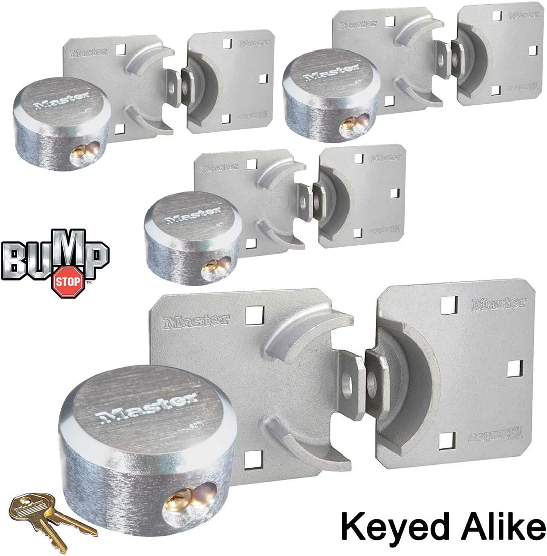 4 Keyed Alike Padlocks with Hidden Shackle V48190