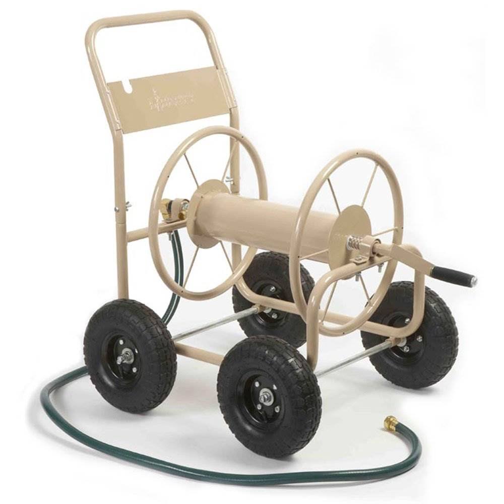 4 Wheel Pneumatic Tire Steel Frame Hose Reel Cart (2 Pack) K560