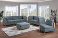 7pc Sofa Set with Loveseat Armless Chair Ottoman Wedge U652994