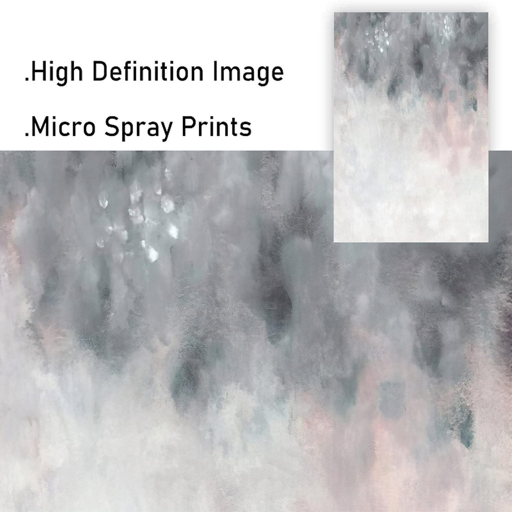 Abstract Gray White Pink Canvas Painting 16x24inchx2 No Frame M541868