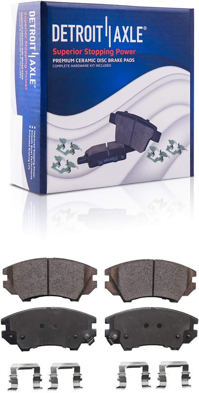 8pc Set Drilled & Slotted Brake Rotors Ceramic Pads for 2010-2015 Chevrolet Camaro V6 LS & LT X999