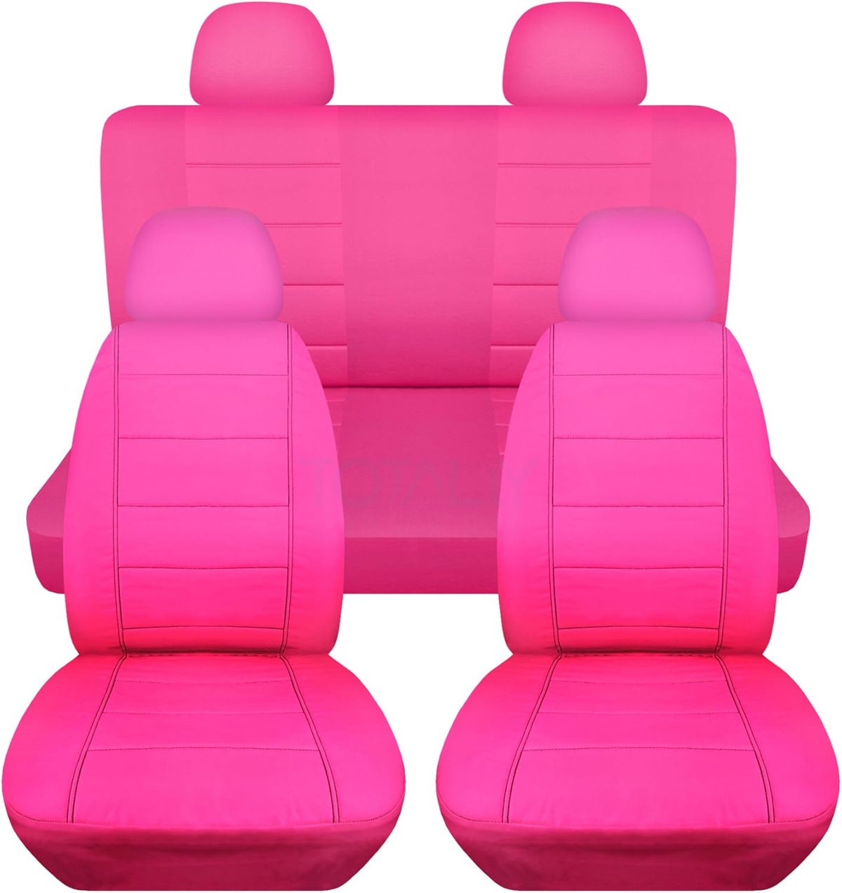 Charcoal Solid Car Seat Covers Full Set with 4 Headrest Covers G8504