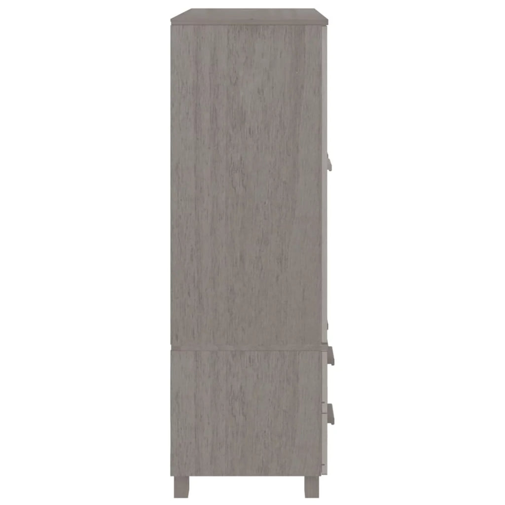 Gray Solid Wood Pine Wardrobe N701997