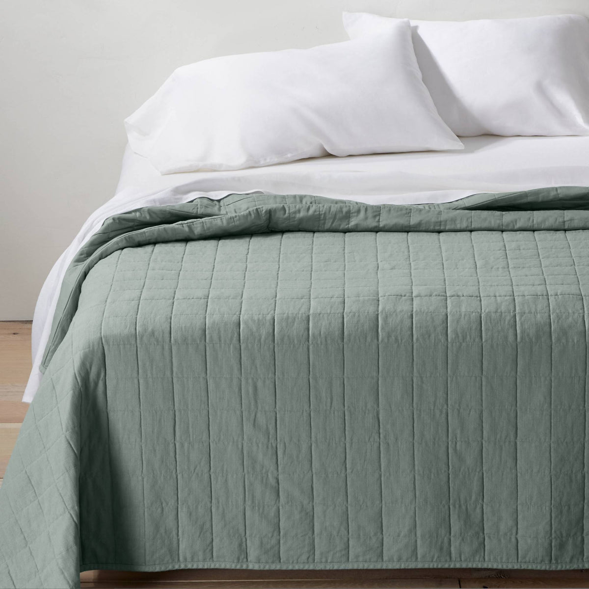 Full/Queen Heavyweight Linen Blend Quilt Sage Green Y603