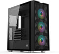 Pink Mid Tower Computer Case with Tempered Glass Side Panel L446
