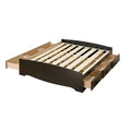 Black Double Full Platform Storage Bed with 6 Drawers U4784