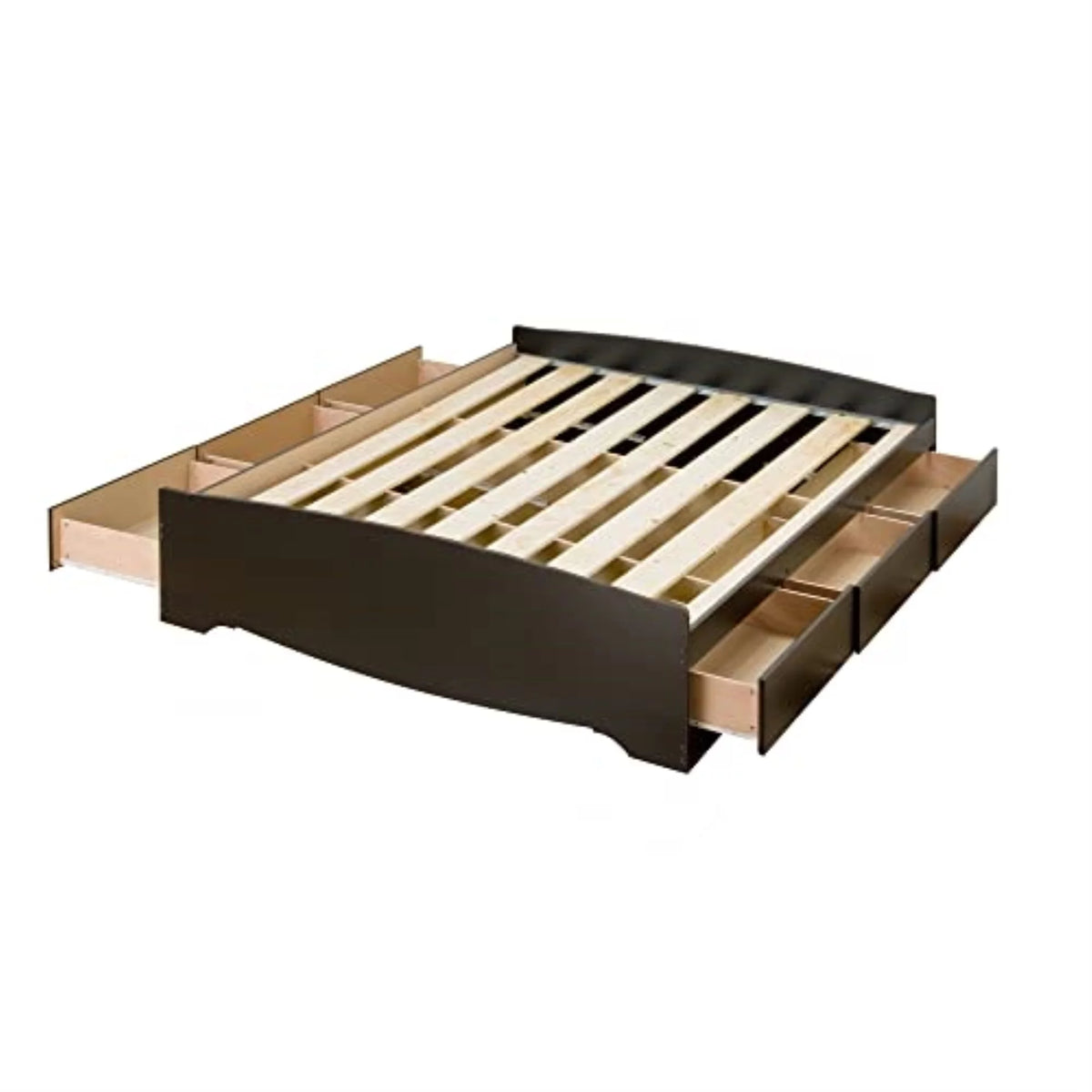 Black Double Full Platform Storage Bed with 6 Drawers U4784