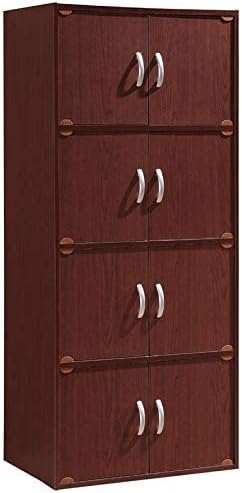 4 Shelf 8 Door Mahogany Bookcase U7935
