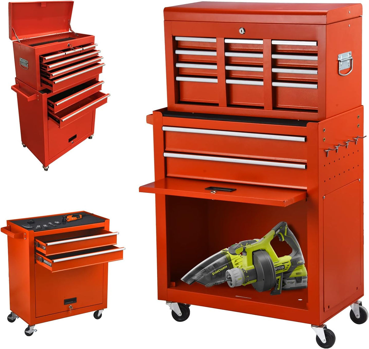 8 Drawer Rolling Tool Chest with Wheels and Lock M917157