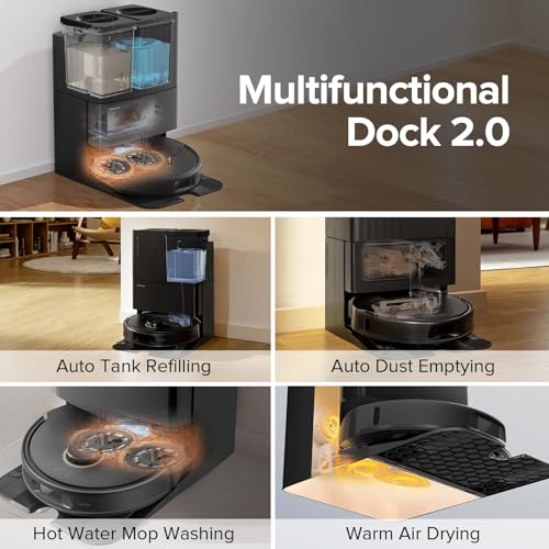 Robot Vacuum and Mop with Auto Mop Washing&Drying U5016