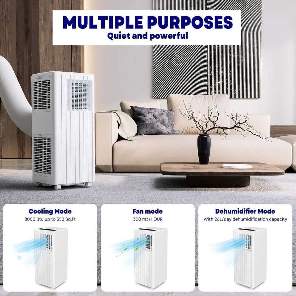 Portable Air Conditioner 5,000 BTU with Remote & Window Kit J426