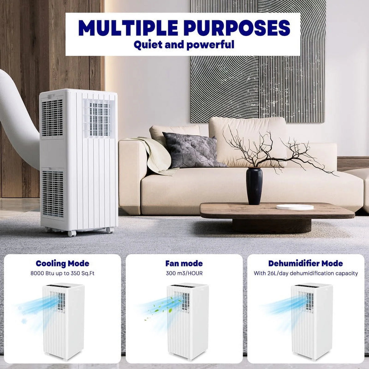 Portable Air Conditioner 5,000 BTU with Remote & Window Kit J426