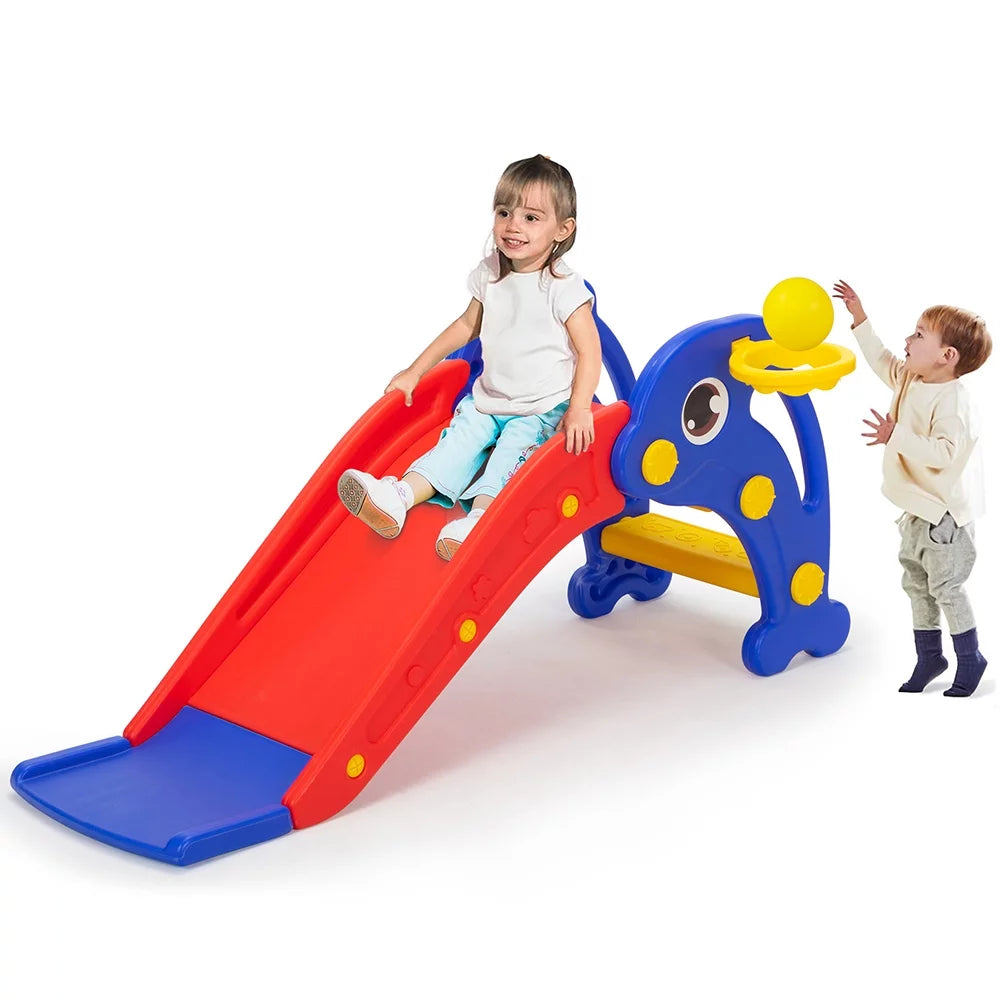 Toddler Slide with Basketball Hoop, Ball and Ladder B81729