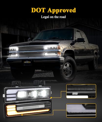 LED Headlights Assembly with DRL Sequential Turn Signal Hi/Low Beam Y269135