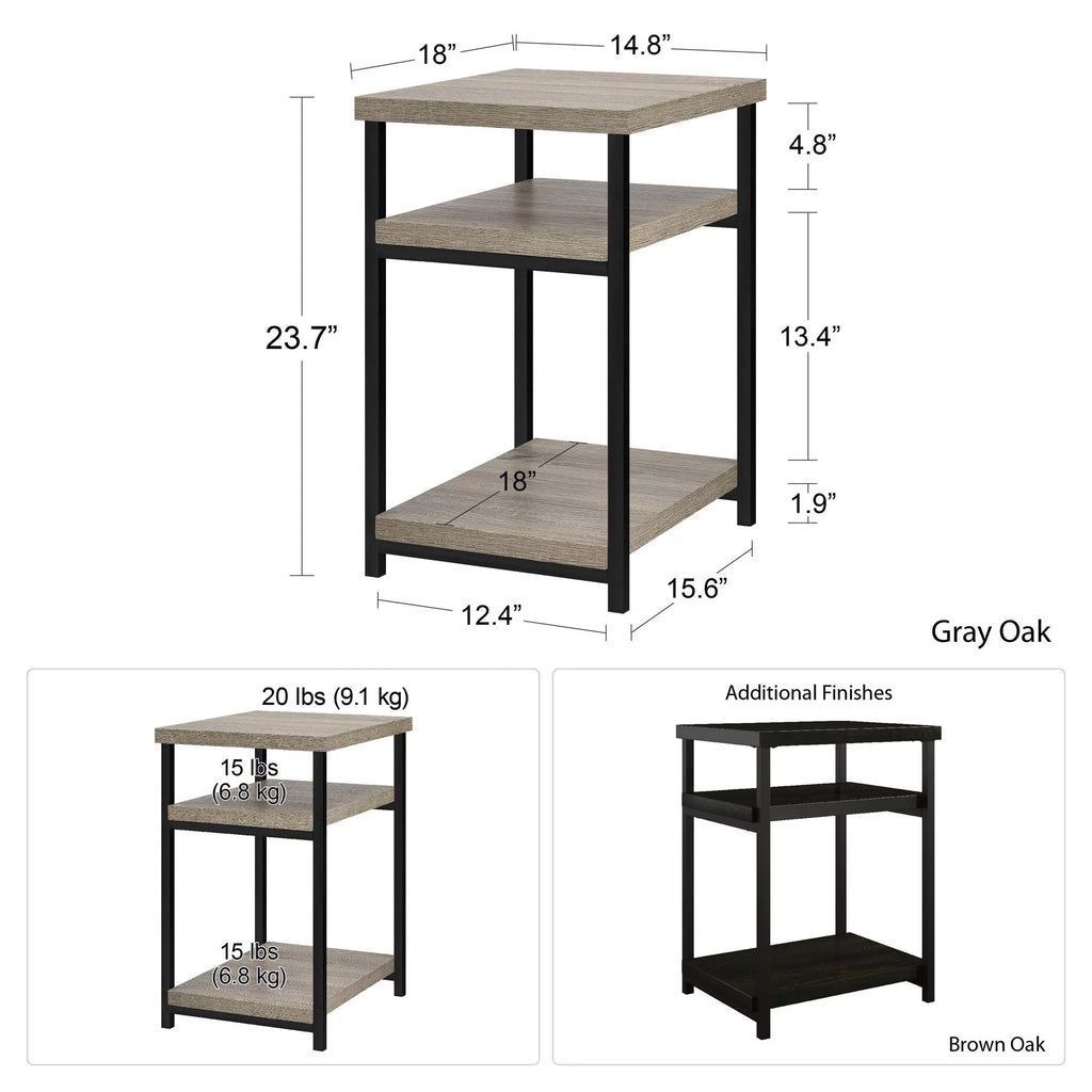 Brown Oak End Table I513