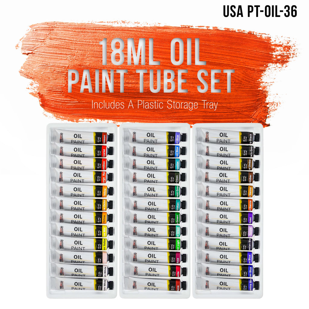 36 Color Set of Art Oil Paint in Large 18ml Tubes G24786