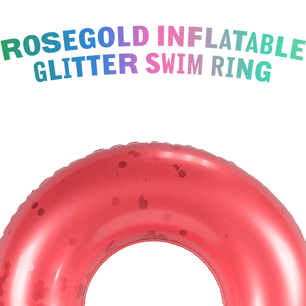 Transparent Glitter Inflatable Swimming Pool Float Y72539