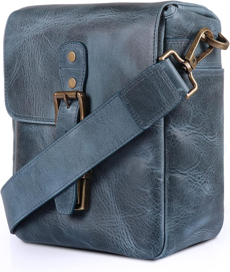 Genuine Leather Camera Messenger Bag S303