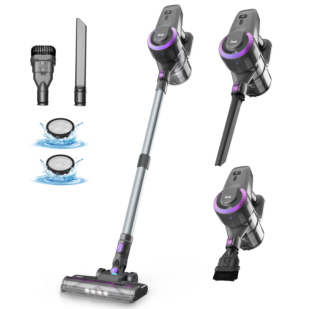 Cordless 6-in-1 Stick Vacuum 20kPa Lightweight O580555