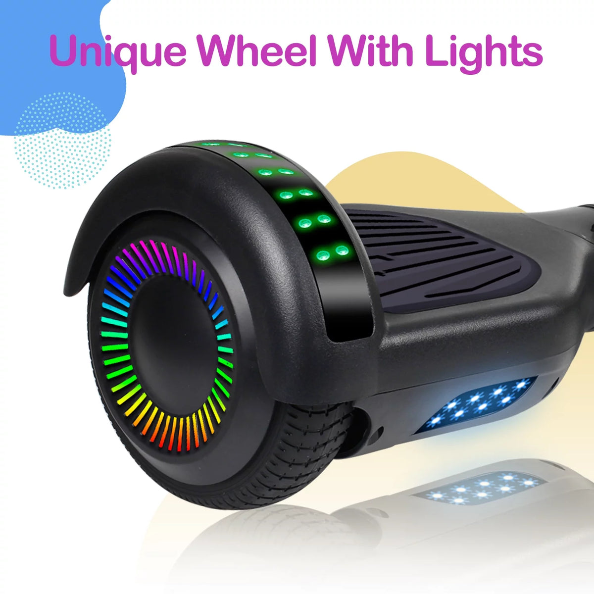 Orange and Gray Self Balancing Hoverboard with LED Lights and Bluetooth D537565