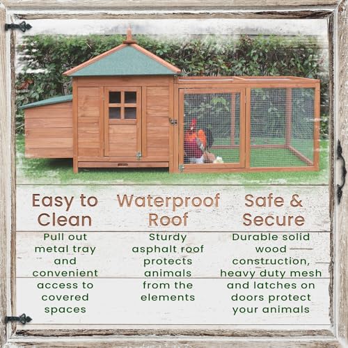 Wood Outdoor Cat House with Multi Levels, Waterproof Roof, Escape Doors, and Ledge Seating, 30.7" x 22" x 35.4" V6893