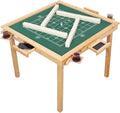 Folding Card Table with Plush Top and 4 Drawer X404037