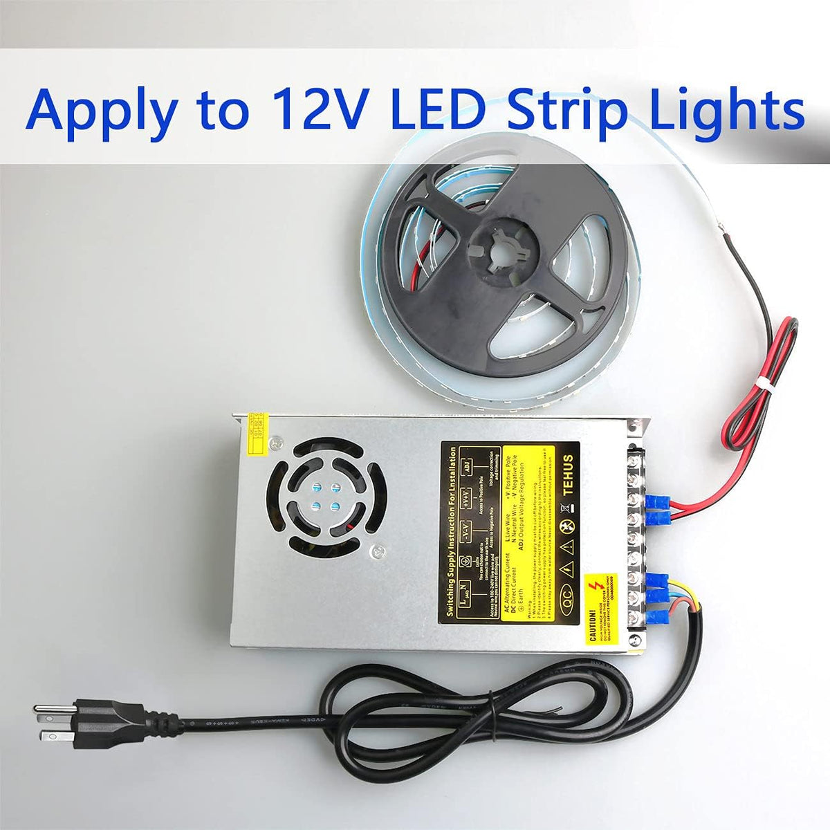 Switching Power Supply AC 110V/220V to DC 12V 40A 480W Power Adapter Transformer S6571
