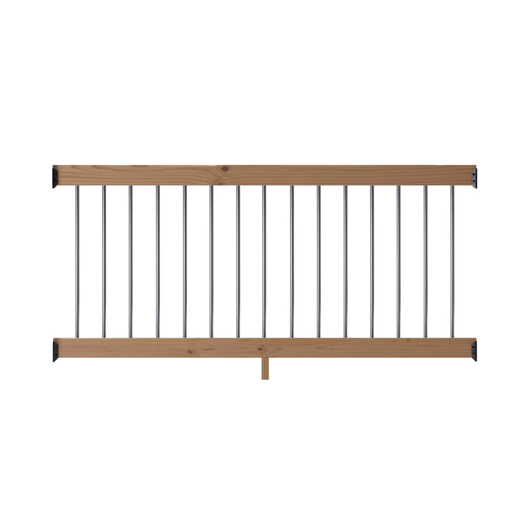6 ft. Wood Railing Kit with Aluminum Round Balusters B40183