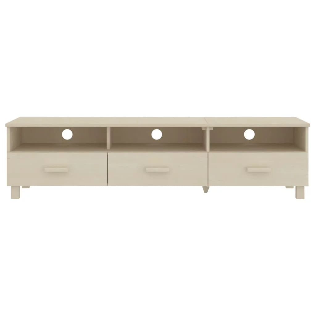 Honey Brown Solid Wood Pine TV Stand A7403