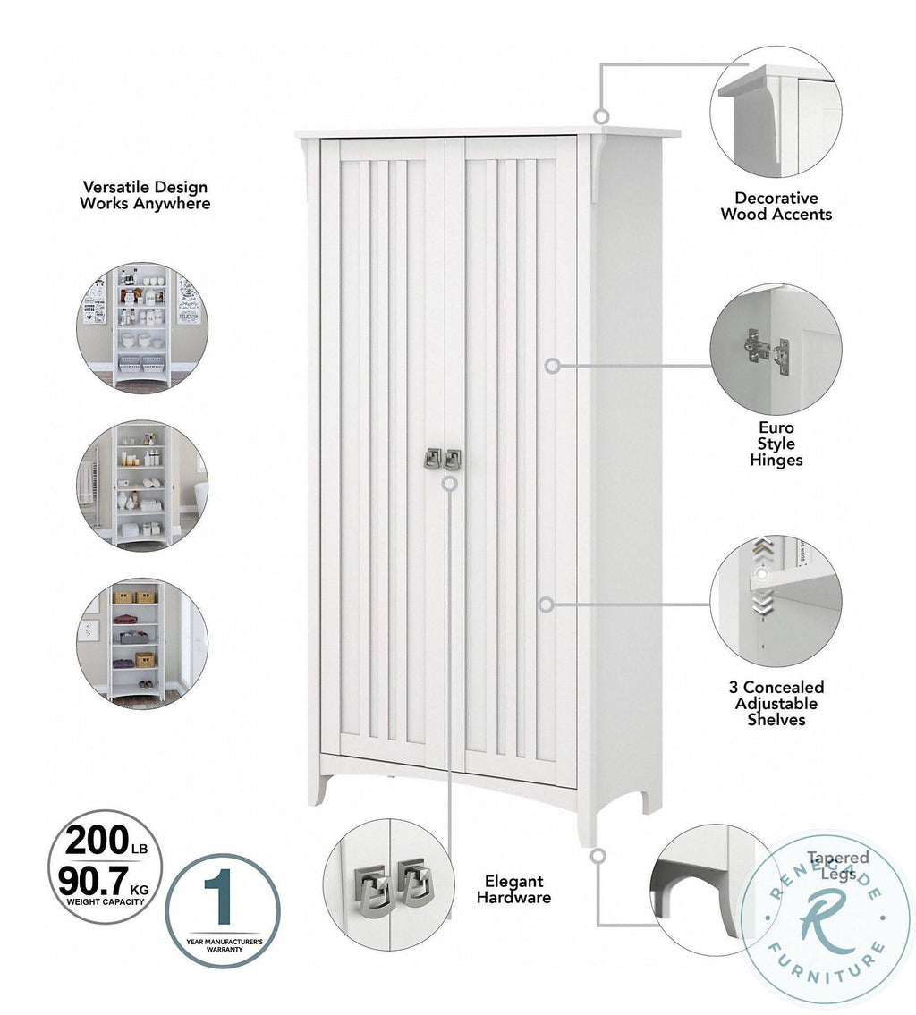 White Kitchen Pantry Cabinet with Doors K6300