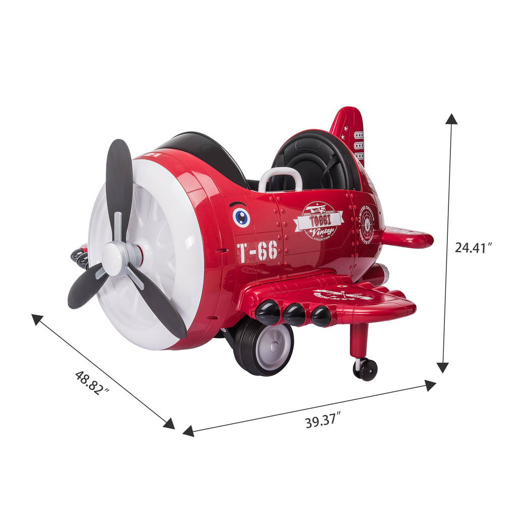 Red Electric Ride on Toy Plane Car E1893