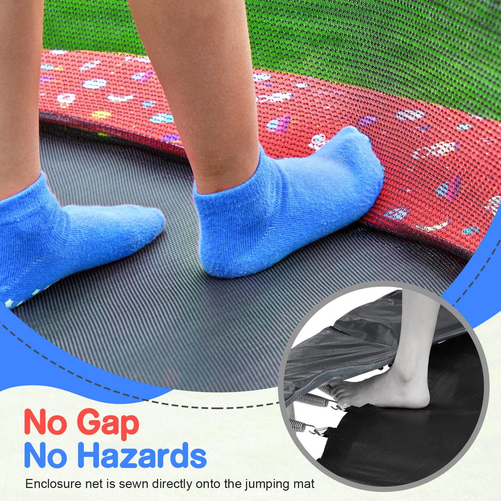 Small No-Gap Trampoline with Basketball Hoop O714