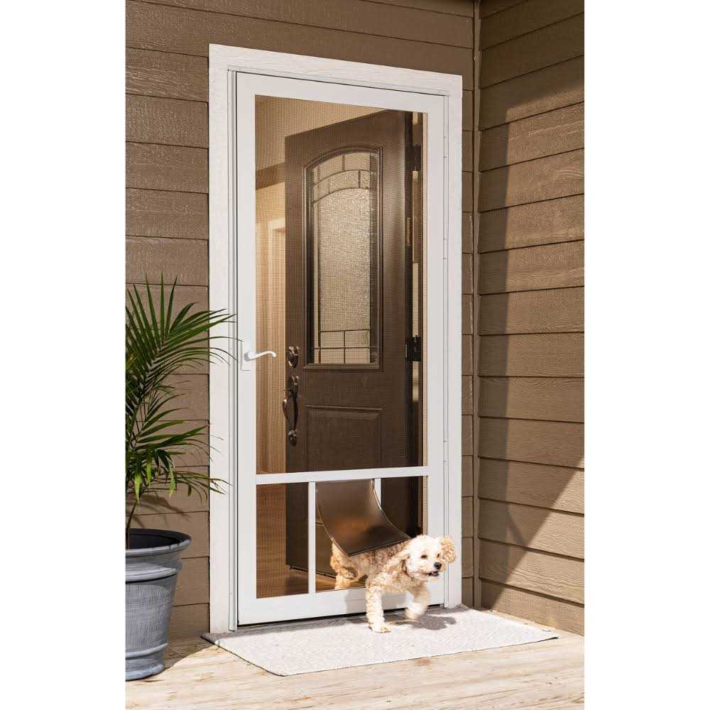 Brown Aluminum Hinged Screen Door G5659