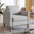 Blue Linen Tufted Recliner Single Sofa H58856