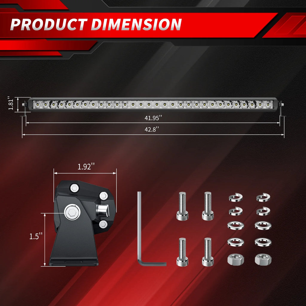 LED Light Bar 40 inch 200W Off Road Spot Flood Combo Work Light IP69K Waterproof F82532
