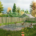 Large Metal Walk-in Chicken Coop with Waterproof Cover X137