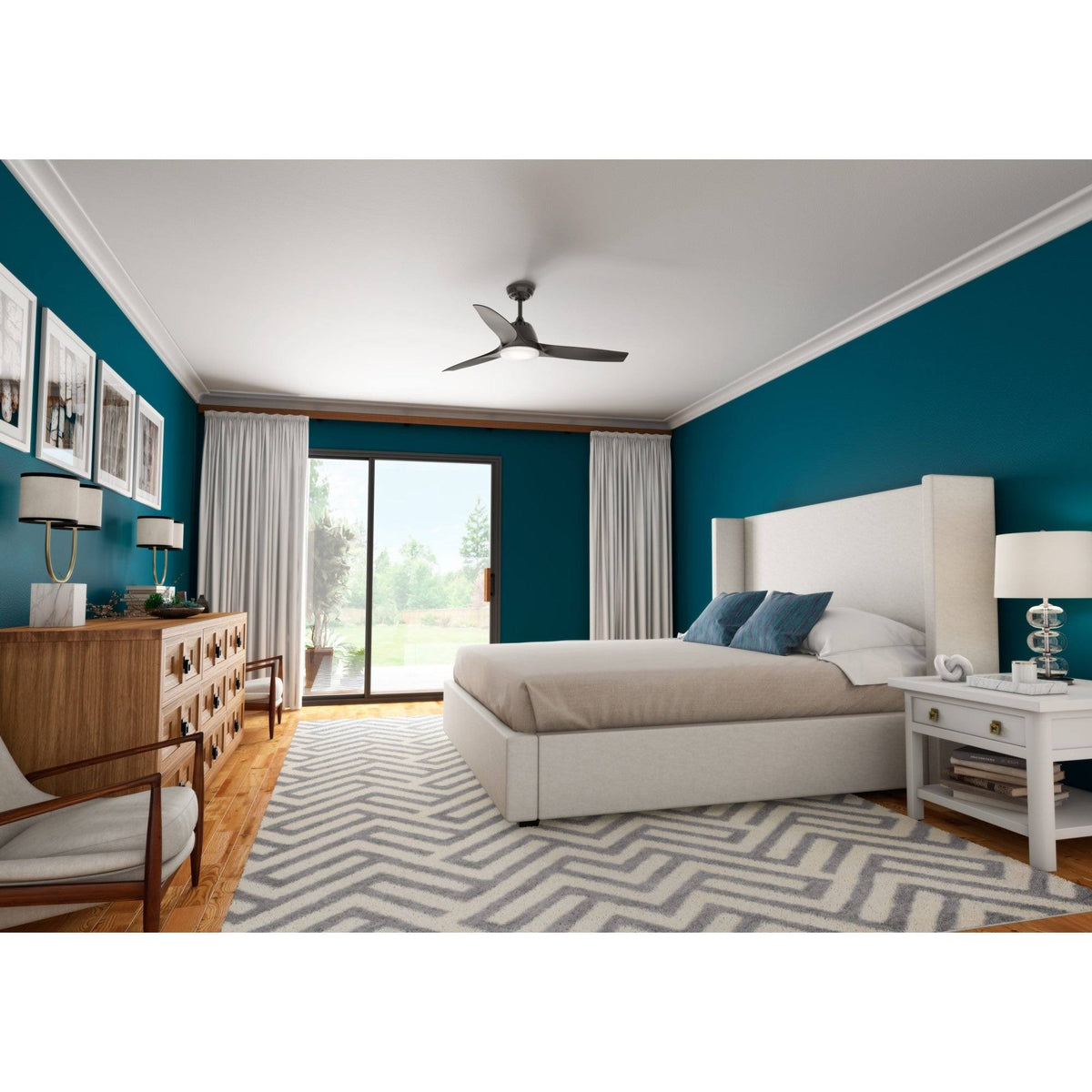 Fresh White Ceiling Fan with Light R96856