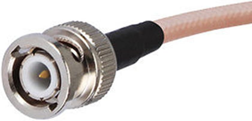 BNC Male Right Angle to BNC Male STR8 Low Loss Coax RF Cable Pack of 2 T3056