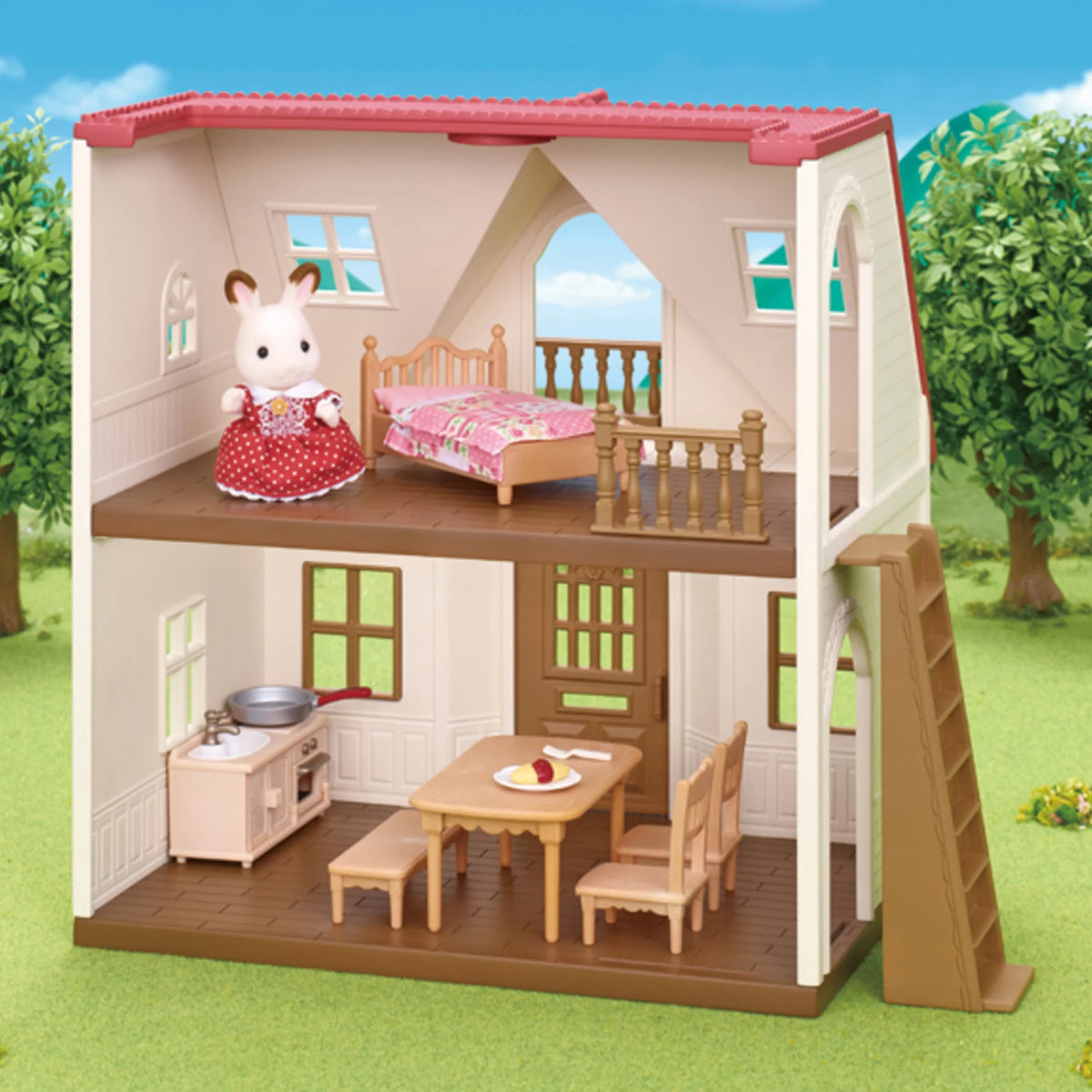 Dollhouse Playset with Figure, Furniture and Accessories W307
