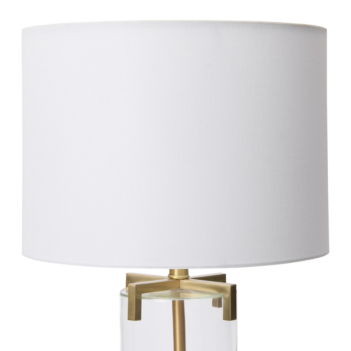 26.5" Brushed Gold Glass Table Lamp S4393