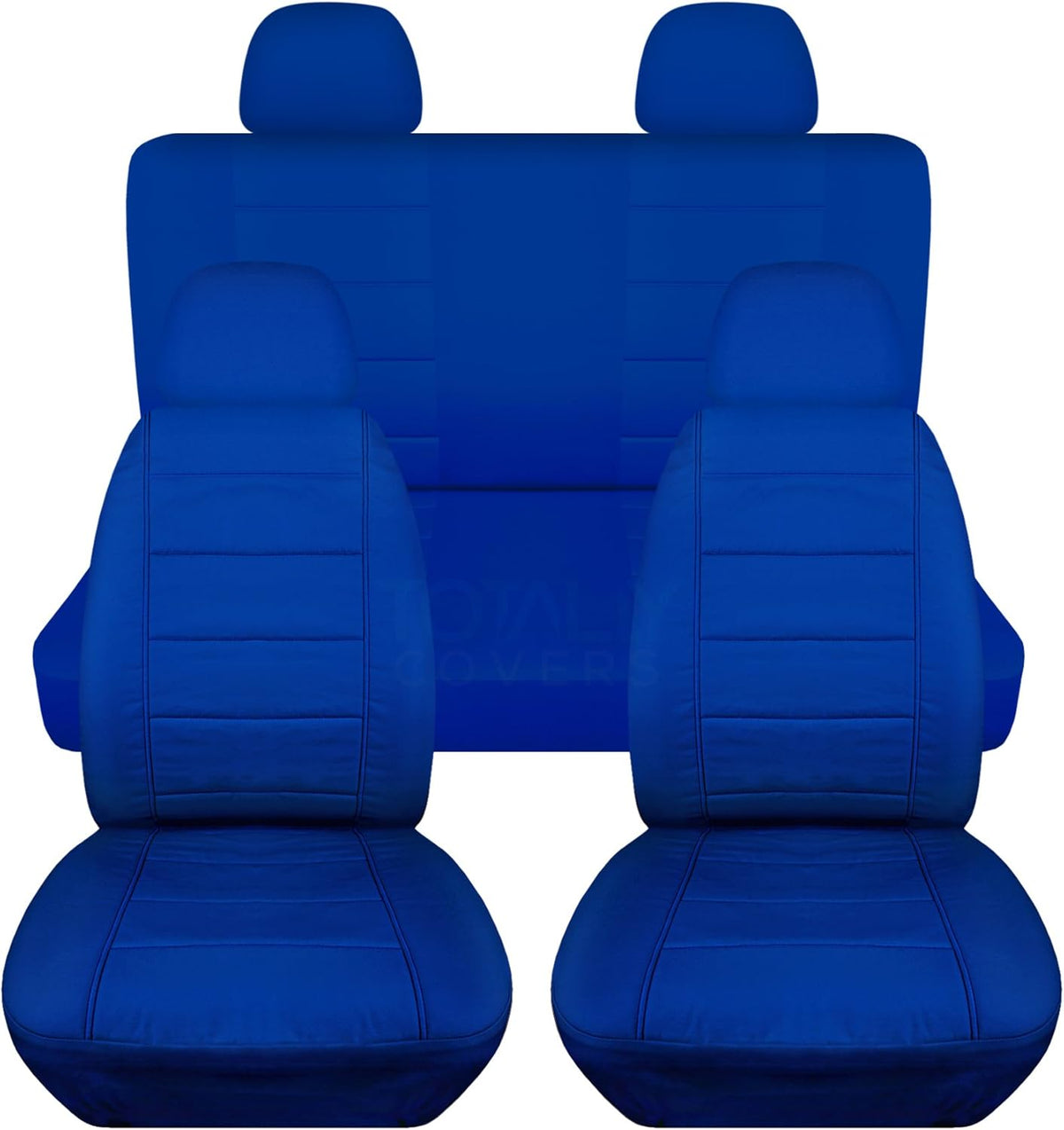 Charcoal Solid Car Seat Covers Full Set with 4 Headrest Covers G8504