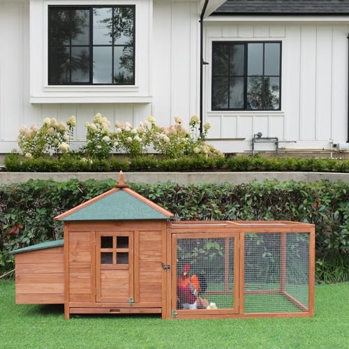 Wood Outdoor Cat House with Multi Levels, Waterproof Roof, Escape Doors, and Ledge Seating, 30.7" x 22" x 35.4" V6893