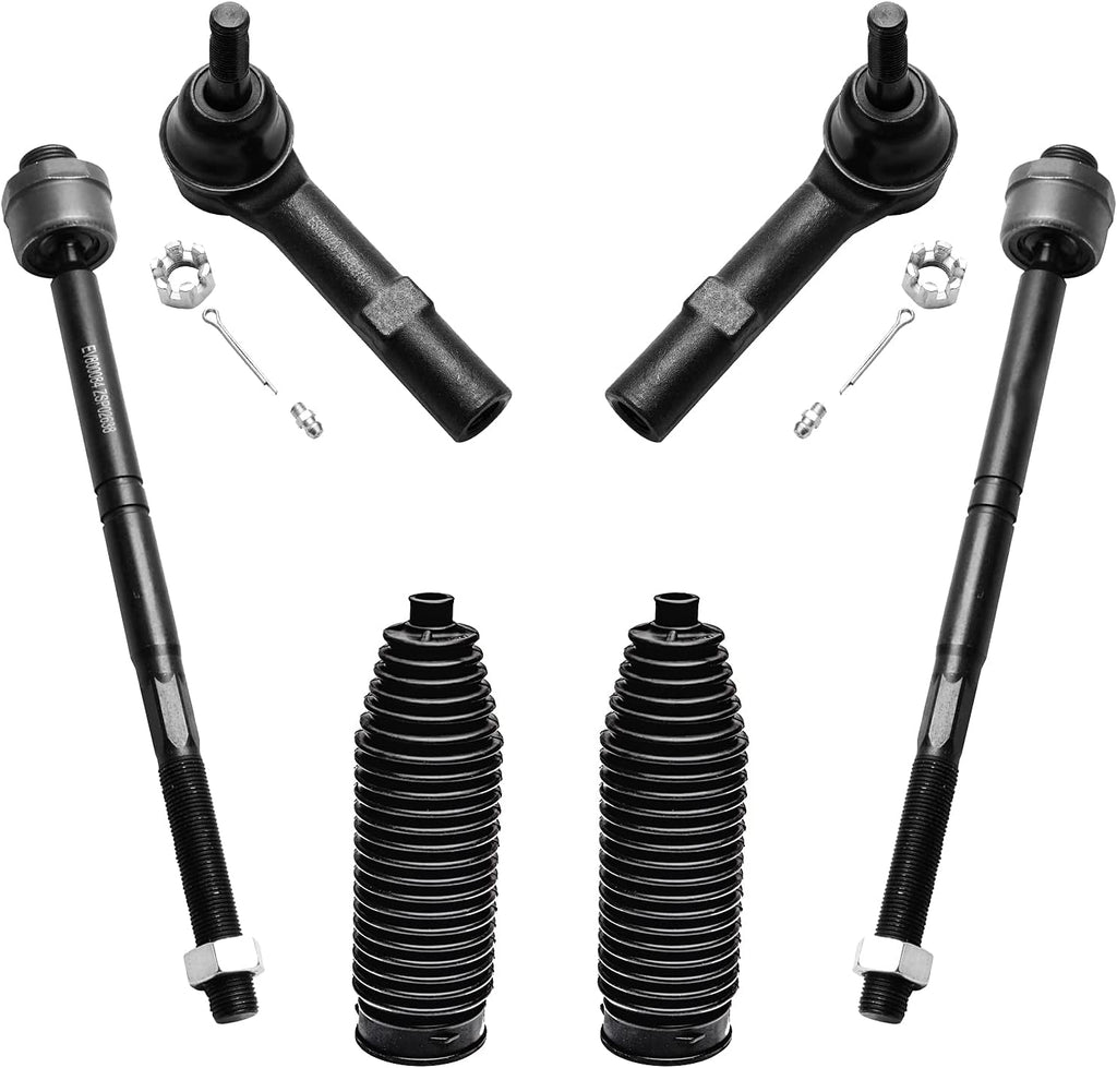 4WD 6-Lug Front Wheel Hub Bearing Control Arms Sway Bars Tie Rods 14pc Set F7824