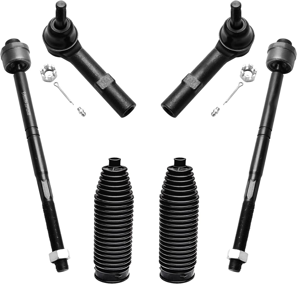 4WD 6-Lug Front Wheel Hub Bearing Control Arms Sway Bars Tie Rods 14pc Set F7824
