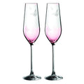 Pink Crystal Flute Set of 2 Z6195