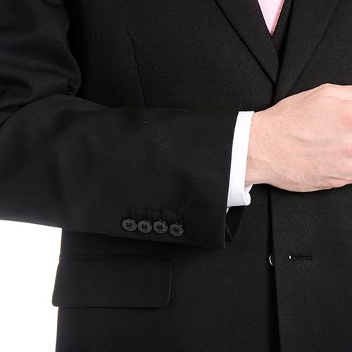 Navy Blue 40 Long Vested Suit O134