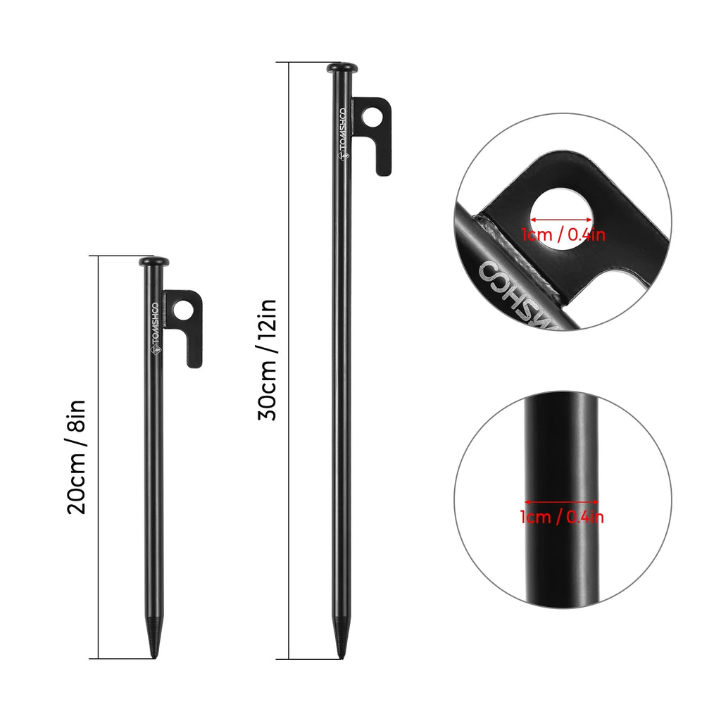 8 Inch /12 Inch Steel Tent Pegs with Storage Bag U89294