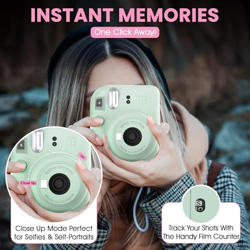 Blossom Pink Instant Camera with Case and Film S16911