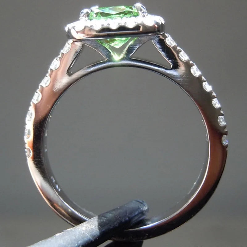14K White Gold Cushion Cut Halo Engagement Ring N766120