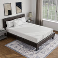 Espresso Leatherette Eastern King Bed with 10-Inch Mattress Y958
